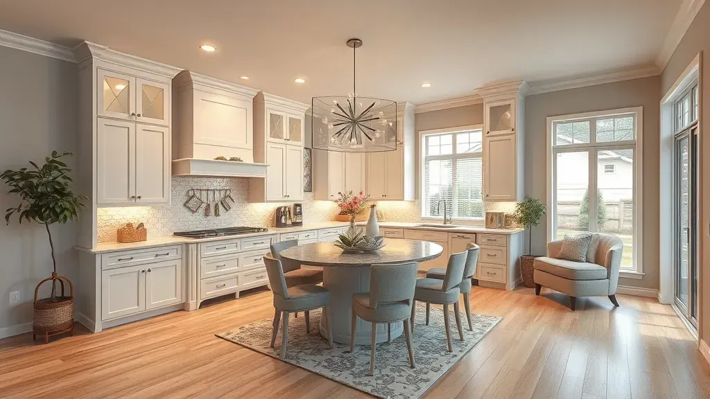 Home Remodeling in Mount Prospect IL showcasing modern kitchen and living space design.