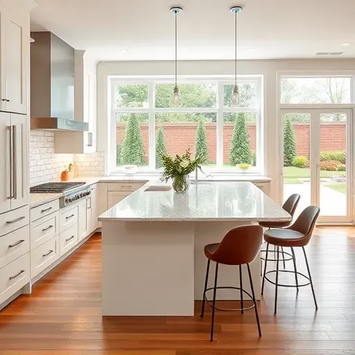 Beautifully remodeled Barrington kitchen with sleek white cabinetry, granite counters, and natural light highlighting elegance.