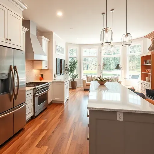 Stunning kitchen remodel in Deerfield, IL features modern appliances, sleek cabinetry, and inviting open layout.