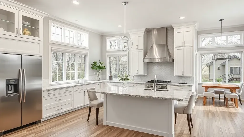 Home Remodeling in Rolling Meadows IL showcasing kitchen renovation and modern design elements.