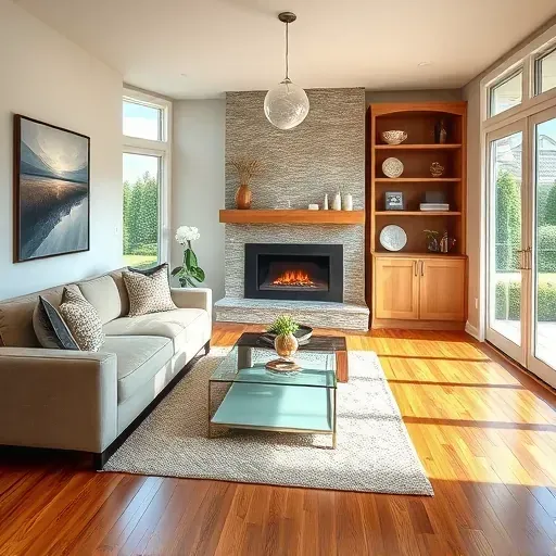 Stylish Bloomingdale IL living room with plush sectional, glass coffee table, and elegant decor in a serene setting.