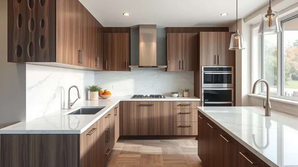 Countertop installation project showcasing quartz surfaces in Bloomingdale, IL