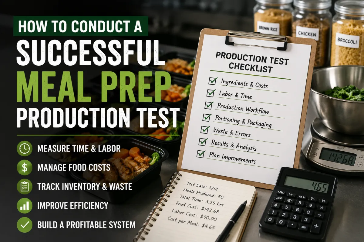 How to Conduct a Successful Meal Prep Production Test