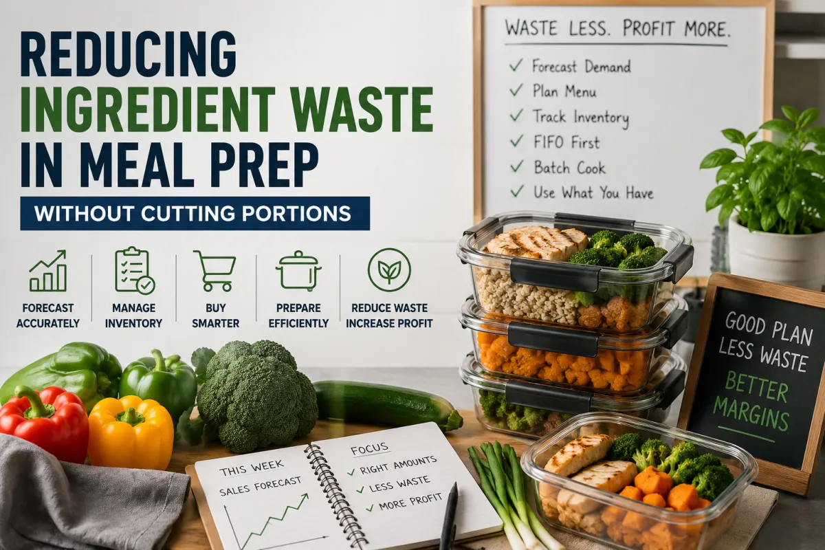 How to Reduce Ingredient Waste in Your Meal Prep Business