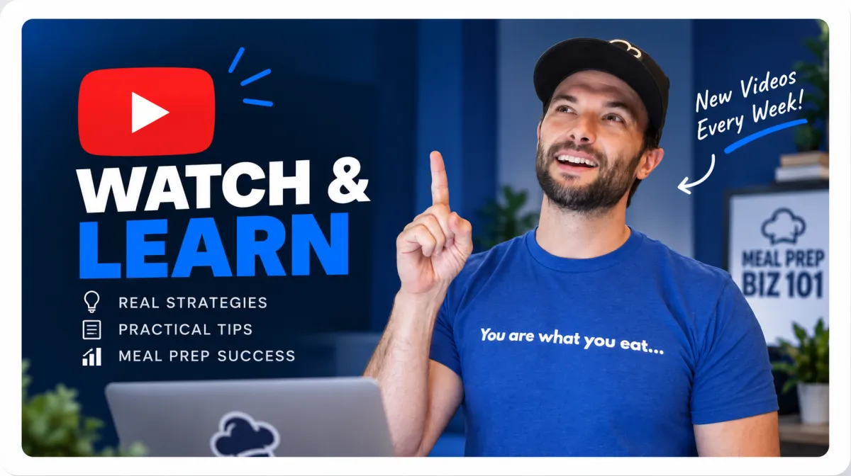 Meal Prep Biz 101 YouTube videos with Case