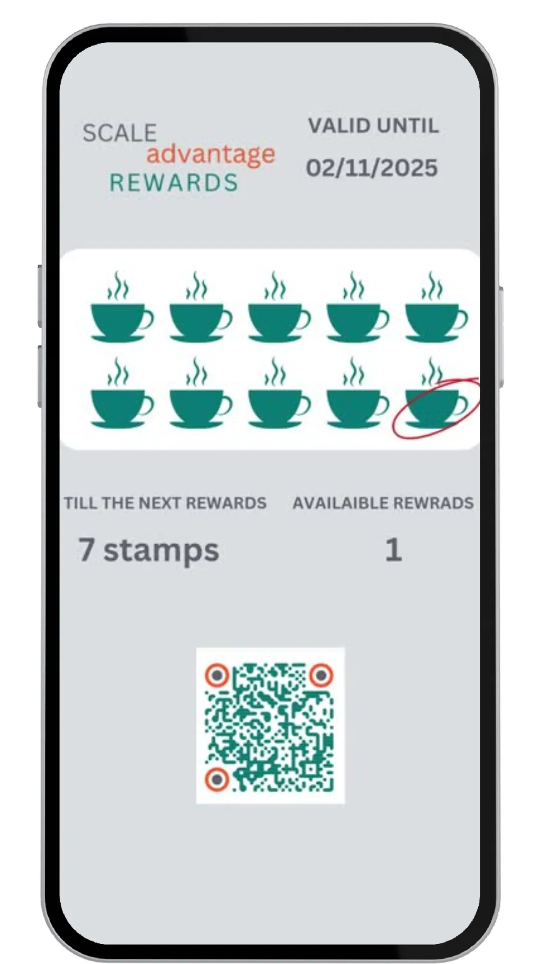 "Illustration of salons, cafes, and small businesses using Scale Advantage Rewards to increase customer retention and grow revenue. Visuals include digital loyalty cards, upward arrows, and icons representing small businesses, highlighting the benefits of customer engagement and revenue growth