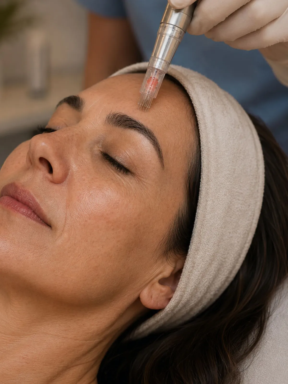 Microneedling treatment at The Mansfield Park Clinic, Mansfield