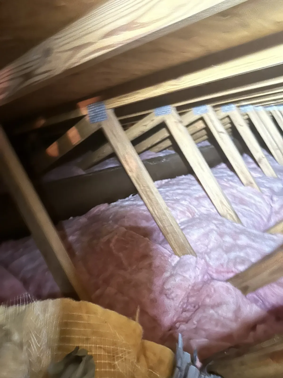 Attic Insulation with Fiberglass Batts