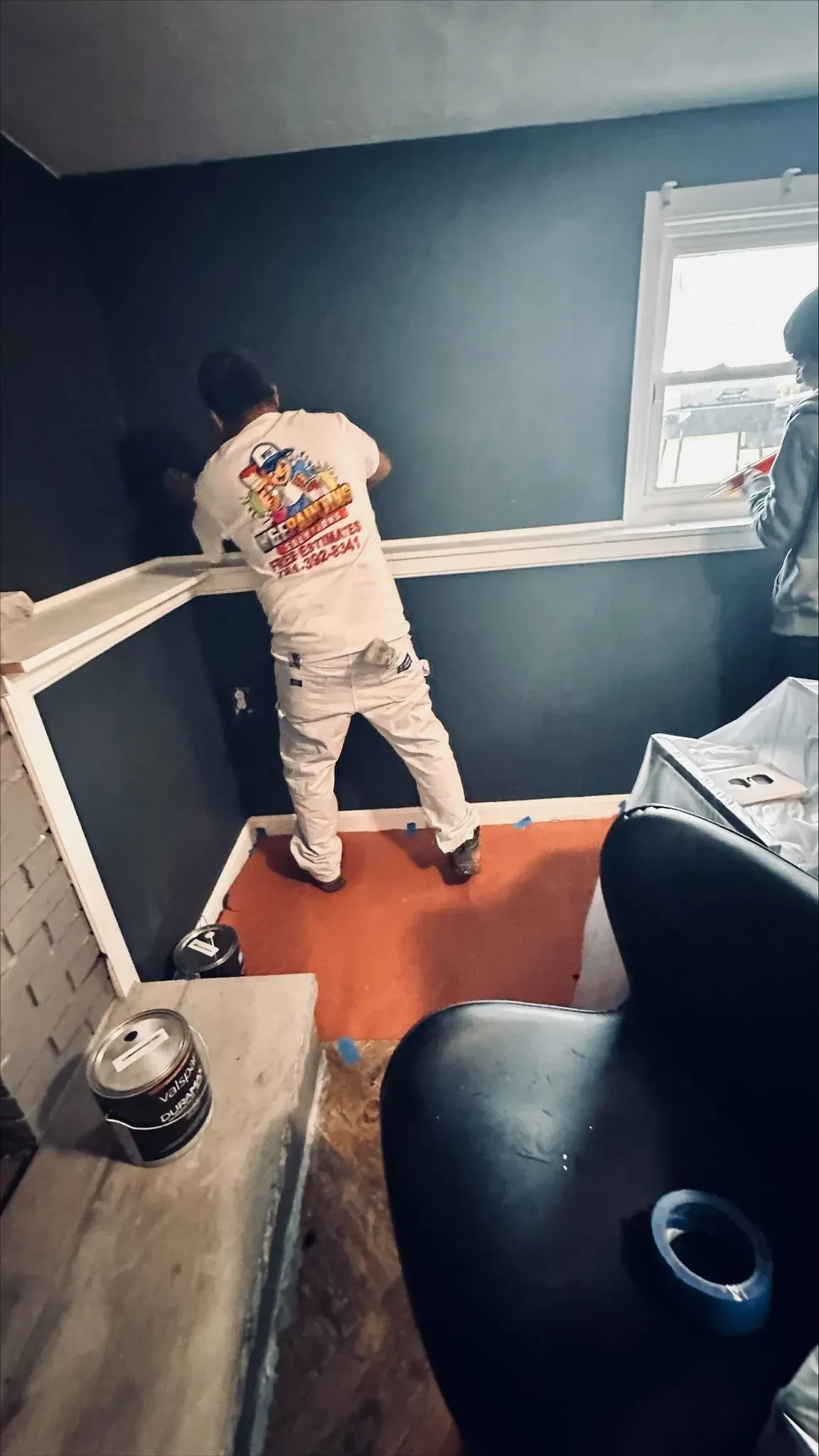 Interior painting project in an older Watertown MA home