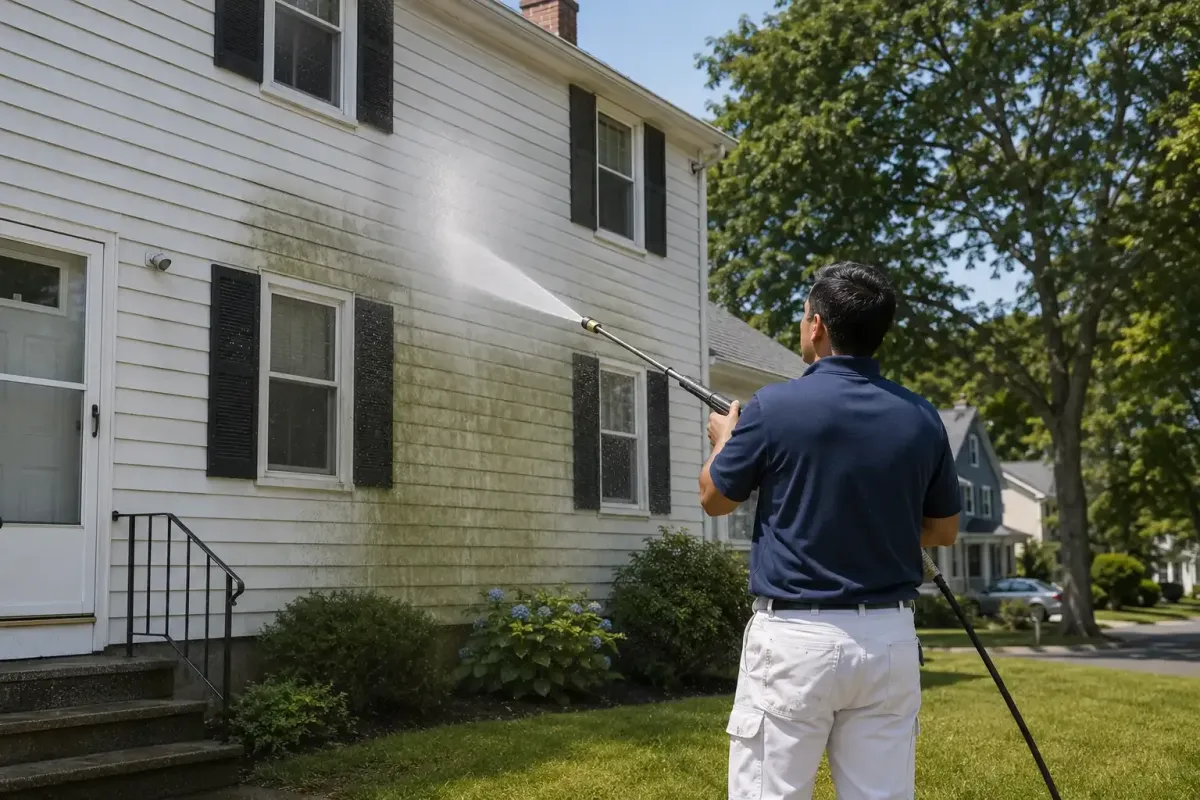 Residential pressure washing service Waltham MA