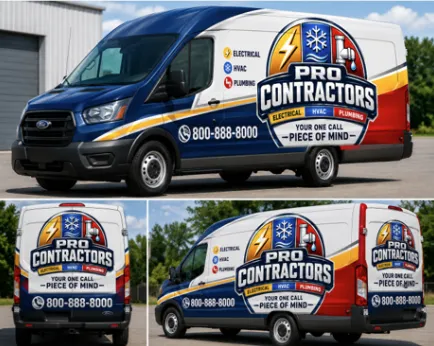 Fully stocked Elite Home Services dispatch van ready for same-day repairs