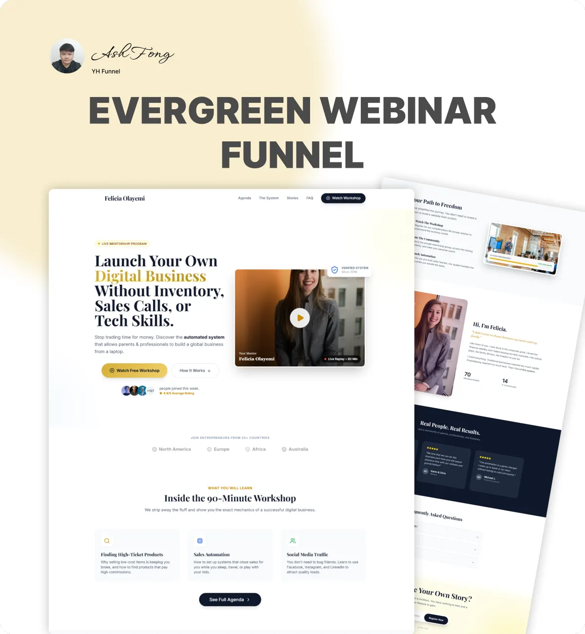 evergreen webinar funnel