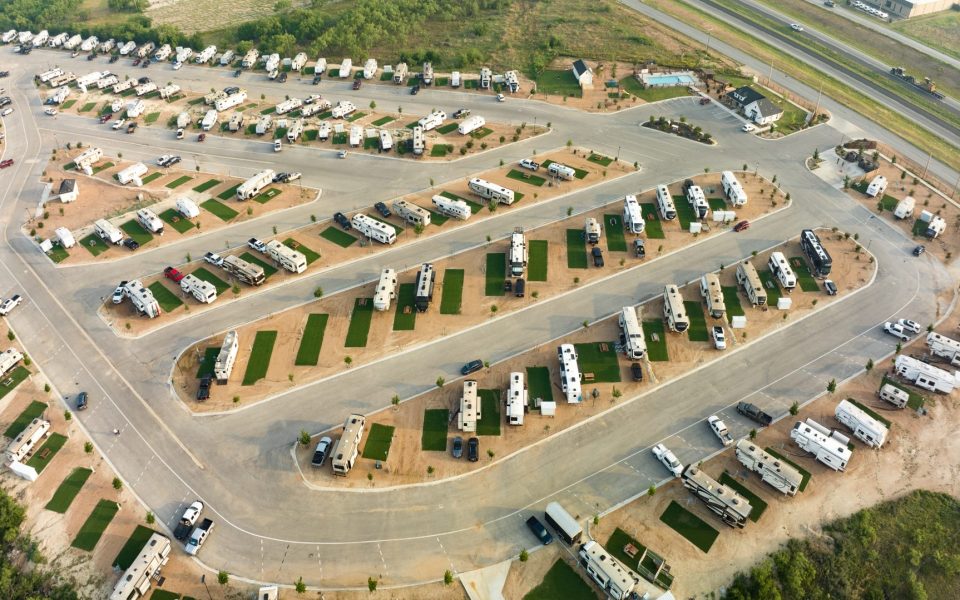 Aerial view of Ridgeview RV Resort
