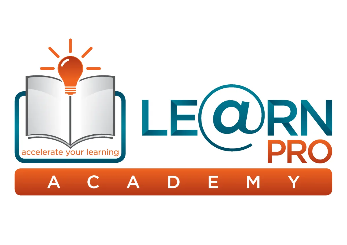 LearnPro Academy Logo - Landscape Orange
