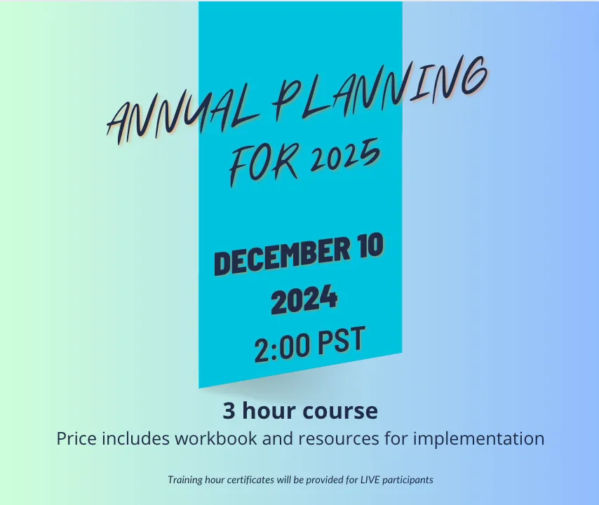 "Annual Planning For 2025"