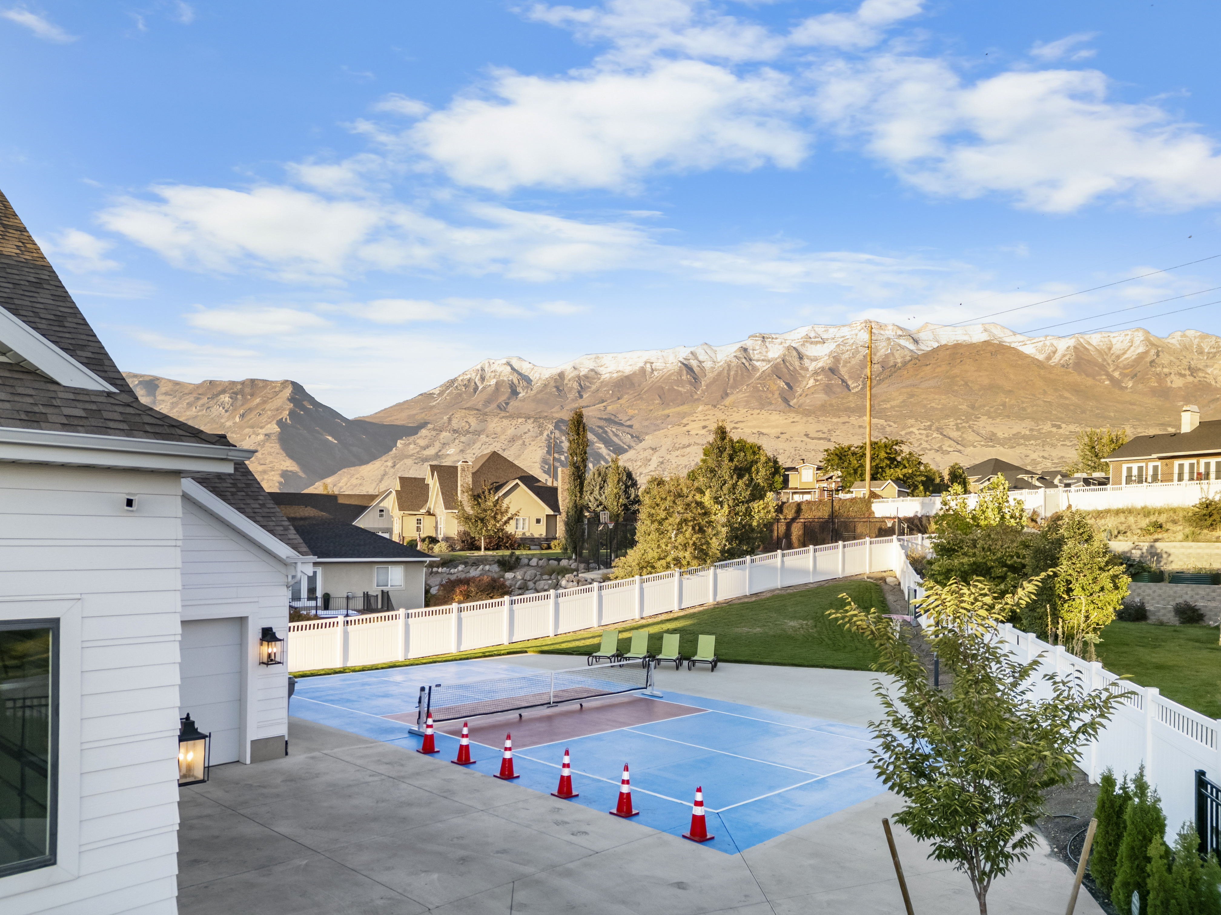 Firepit and outdoor seating at vacation rental