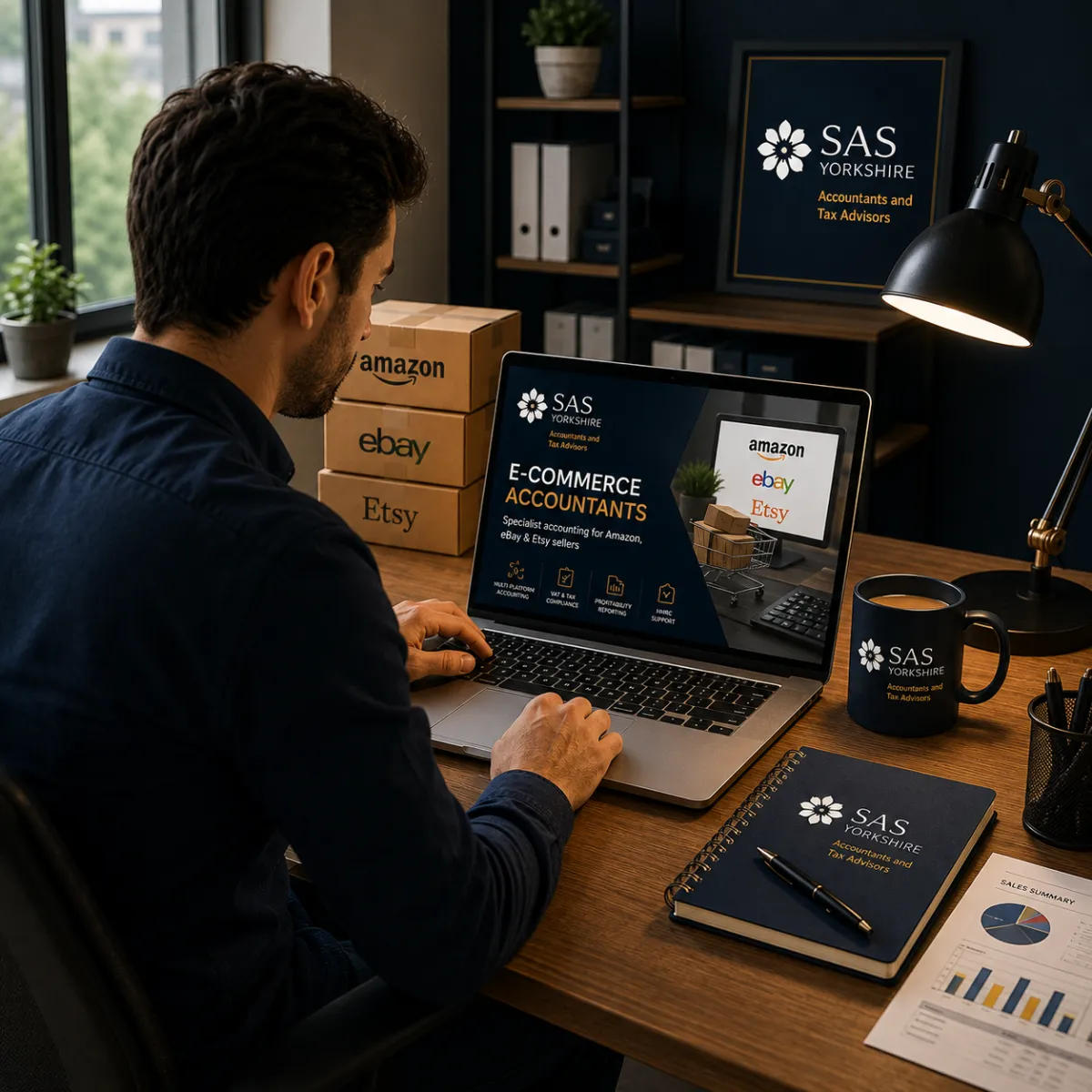 E-commerce seller dashboard and packaging orders