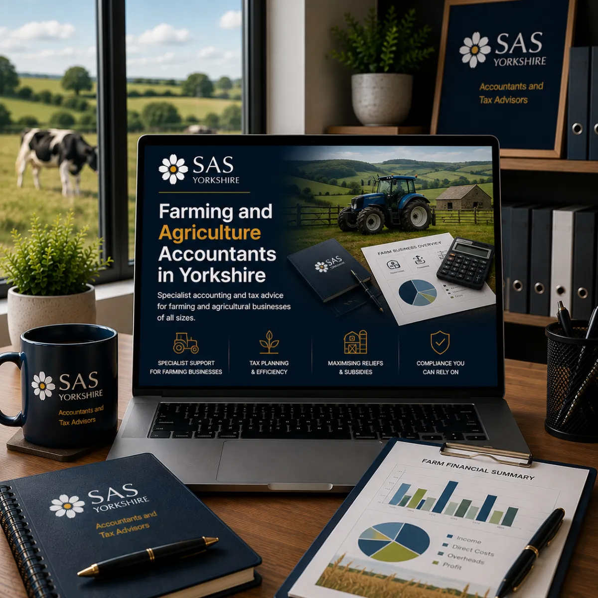 Agricultural Accountant working on a farm
