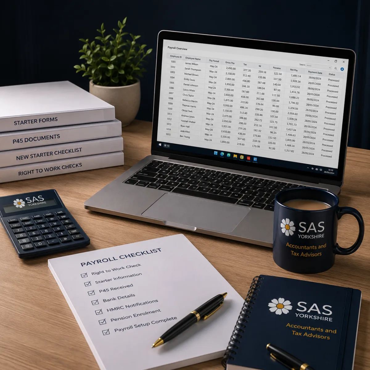 Professional payroll management and administrative support in Ossett