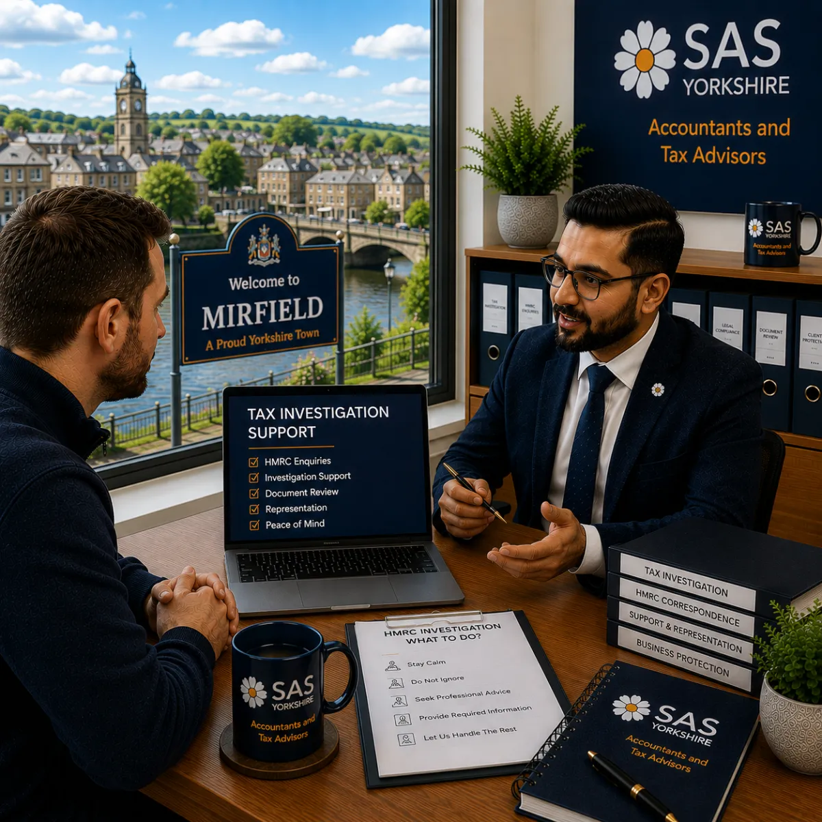 Confidential tax documentation and professional advisory setting