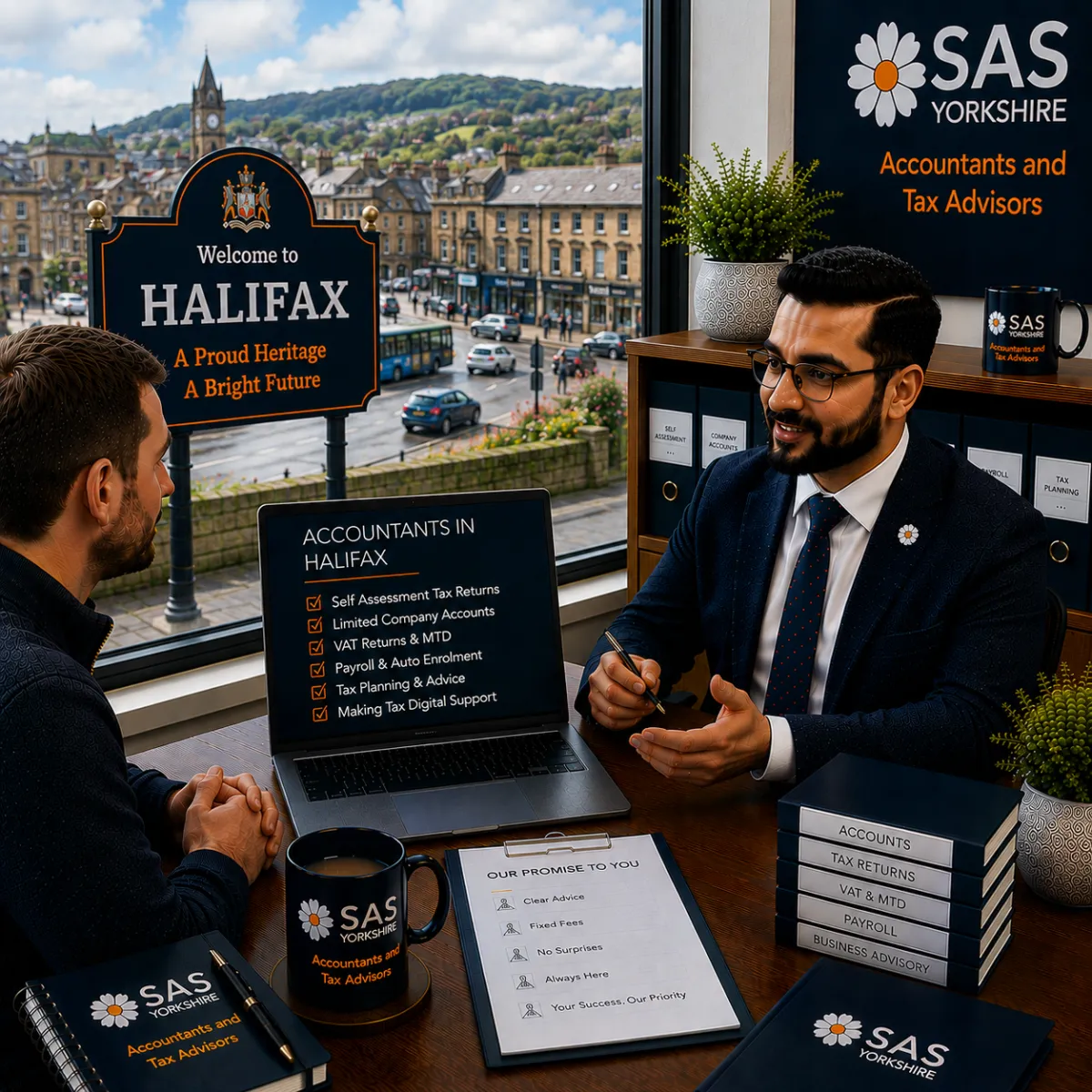 Professional accountant team in Halifax, West Yorkshire
