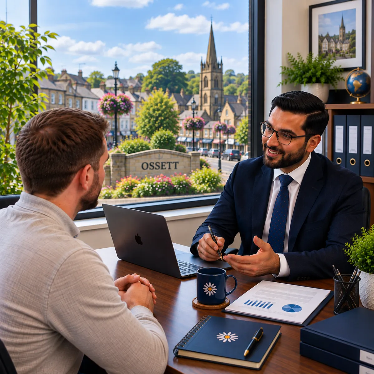 Chartered tax adviser reviewing Capital Gains Tax calculations for an Ossett property client