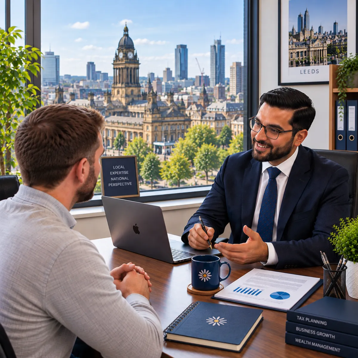 Professional Leeds Tax Accountant reviewing UK property and Capital Gains Tax documents