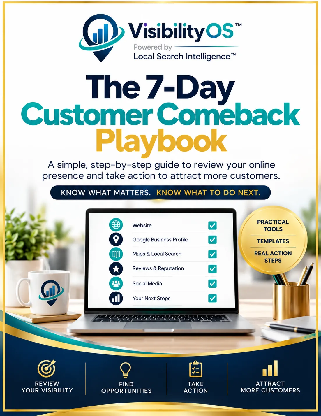 7-Day Customer Comeback Workbook and System Playbook Mockup