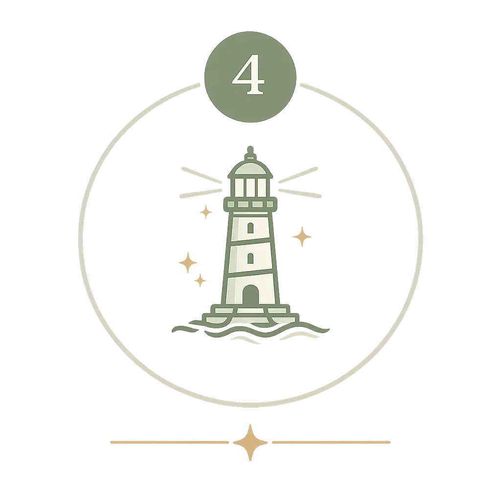 Google Business Profile optimization and local search visibility improvements represented by a lighthouse beacon.