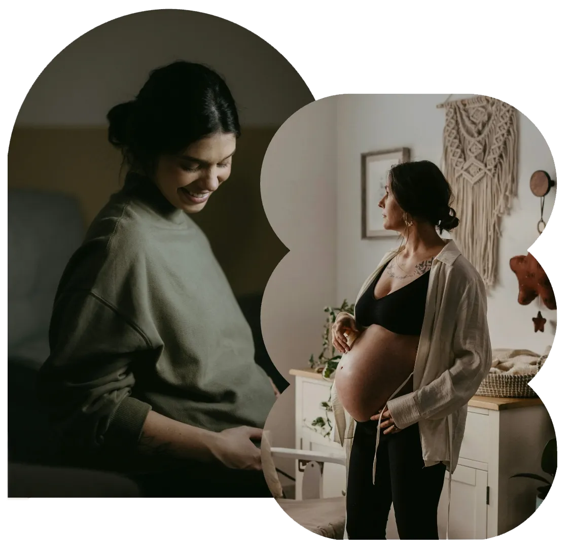 Documentary style black and white birth photography