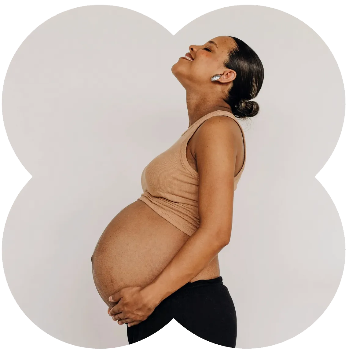 Documentary style black and white birth photography
