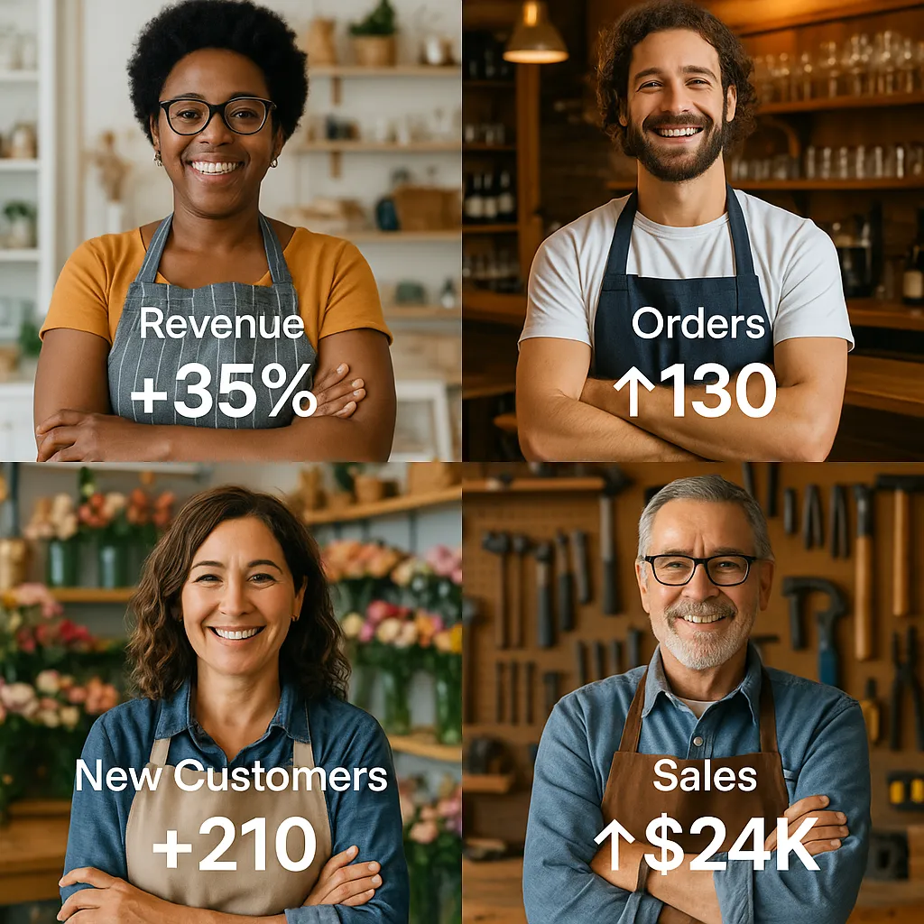 Happy Client Ready Strategies Customers with Sales Growth