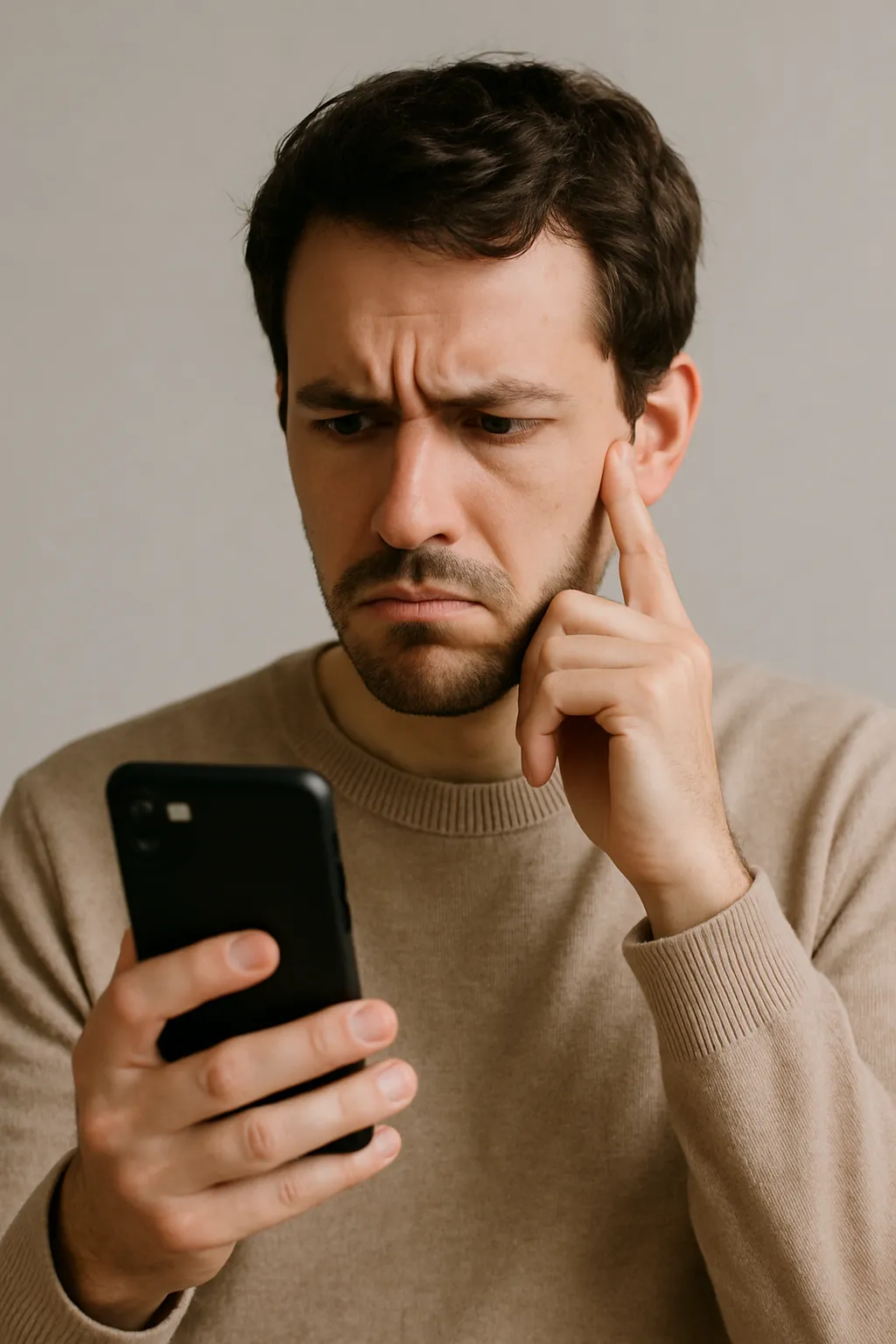 User struggling with outdated mobile website
