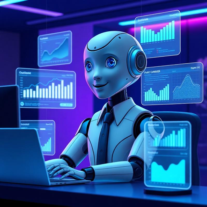 Tablet UI showing automated agent conversation, photorealistic product image