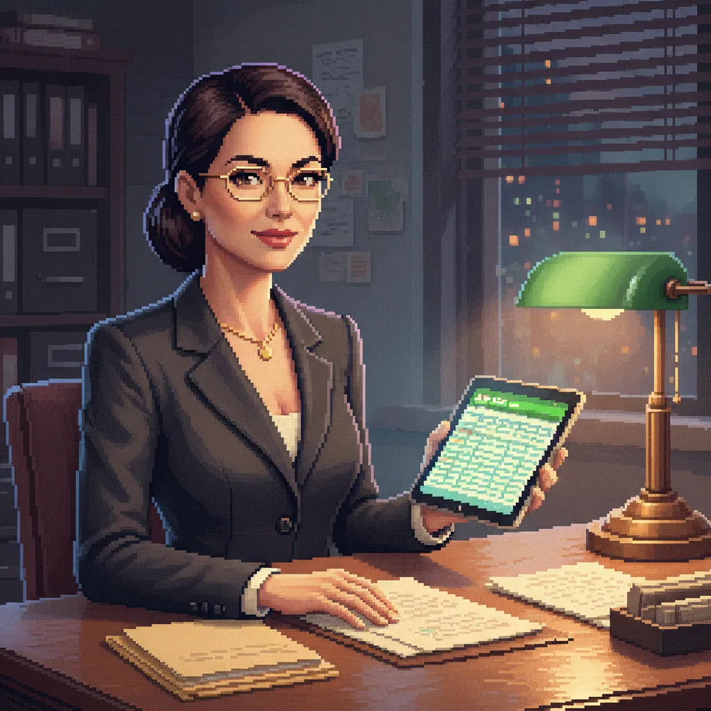 La Consiglière, pixel art, experte en communication