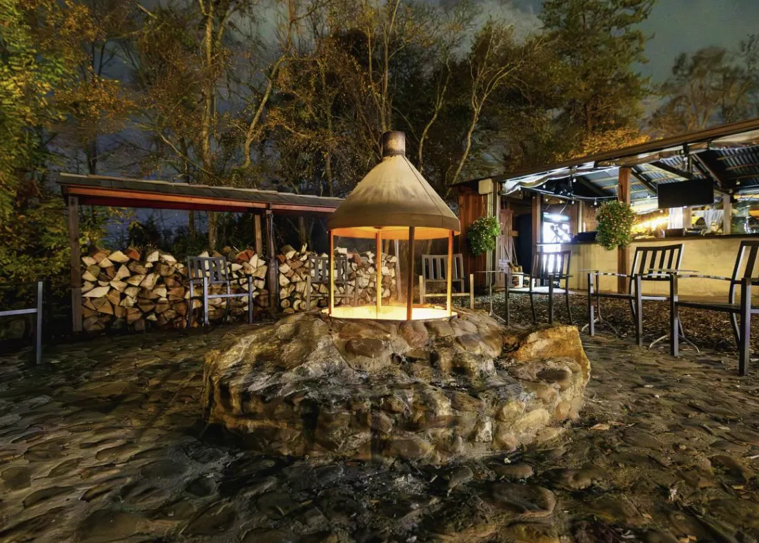 Lush grounds of the fantasy village