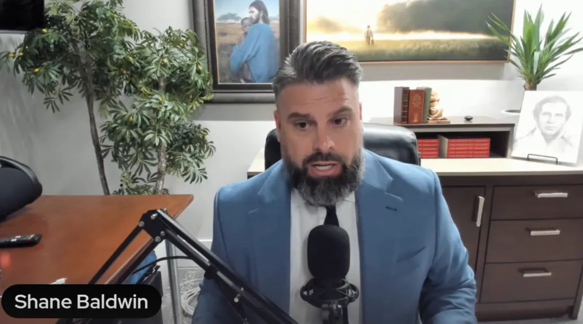 A modern podcast studio with professional microphones, acoustic panels, and a host preparing notes. The setting is bright, organized, and inviting, reflecting a commitment to high-quality audio production and spiritual content creation.