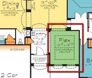 Flexible Living Design Element Floor Plan for the Flex Room