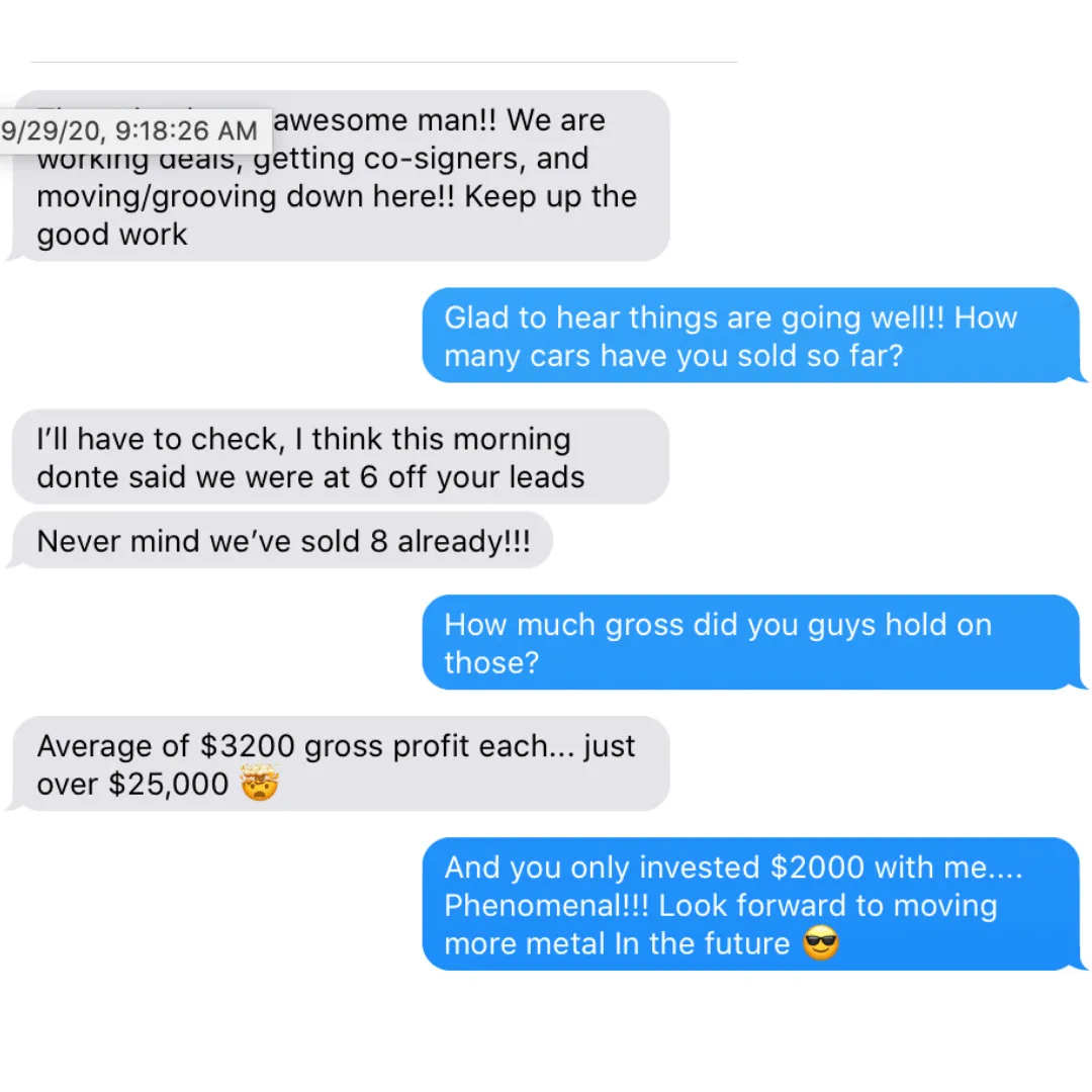 sold cars