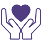 hands holding heart icon