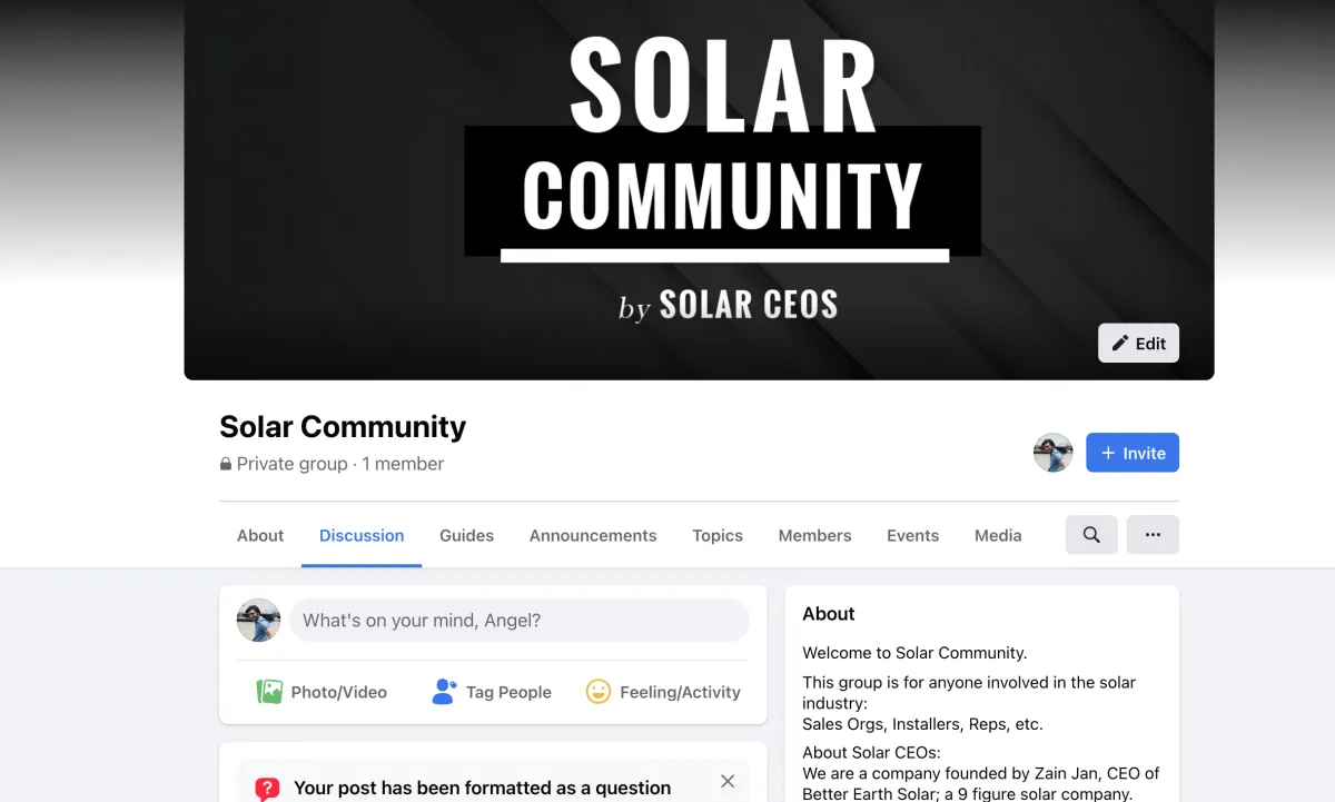 Join Solar Community Group