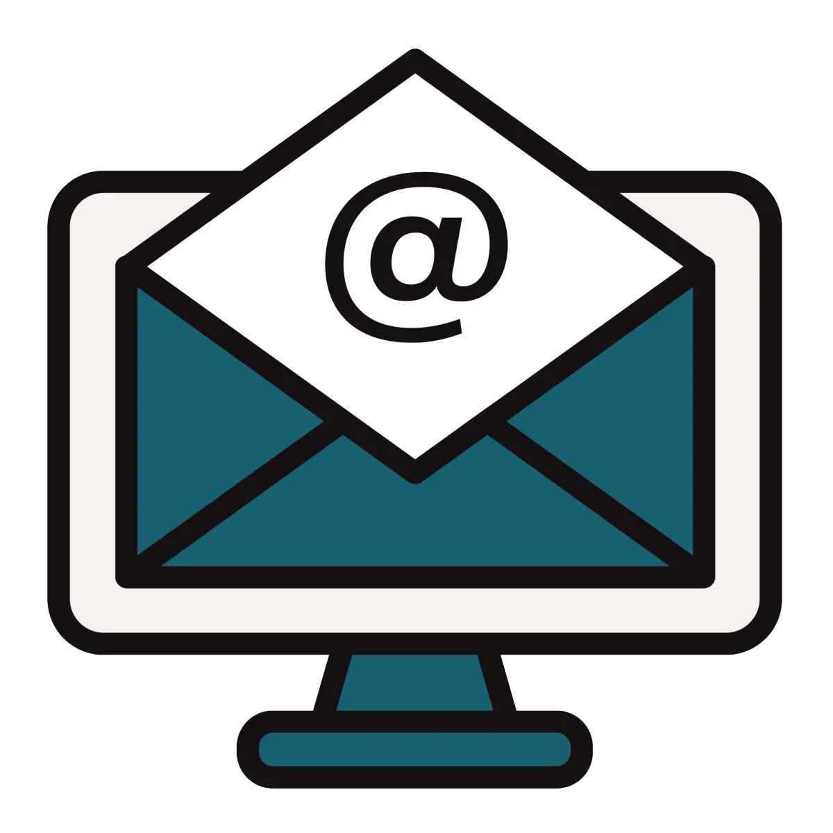 envelope on computer icon