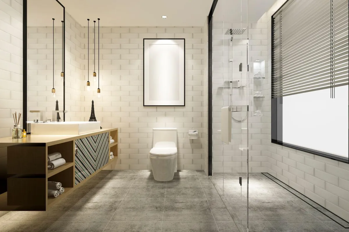 contemporary bathroom remodel ashurn va