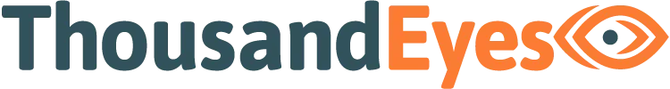 Blue and orange logo of austin based technology company ThousandEyes