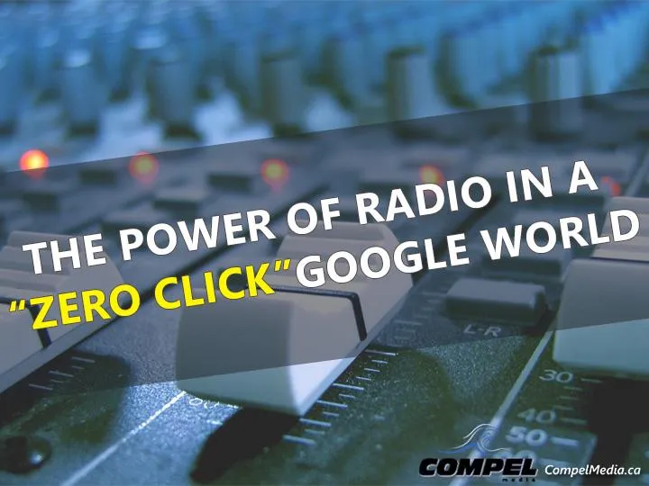 The power or radio in a zero click google world