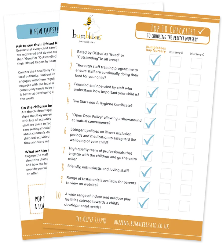 free top 10 checklist from Little Bumblebees