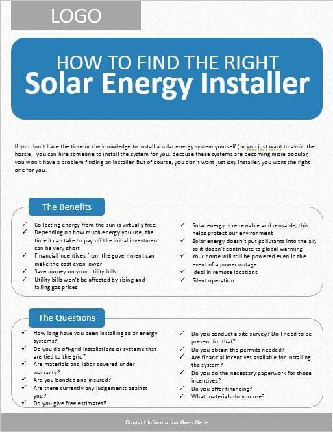 solar ergy installer checklist