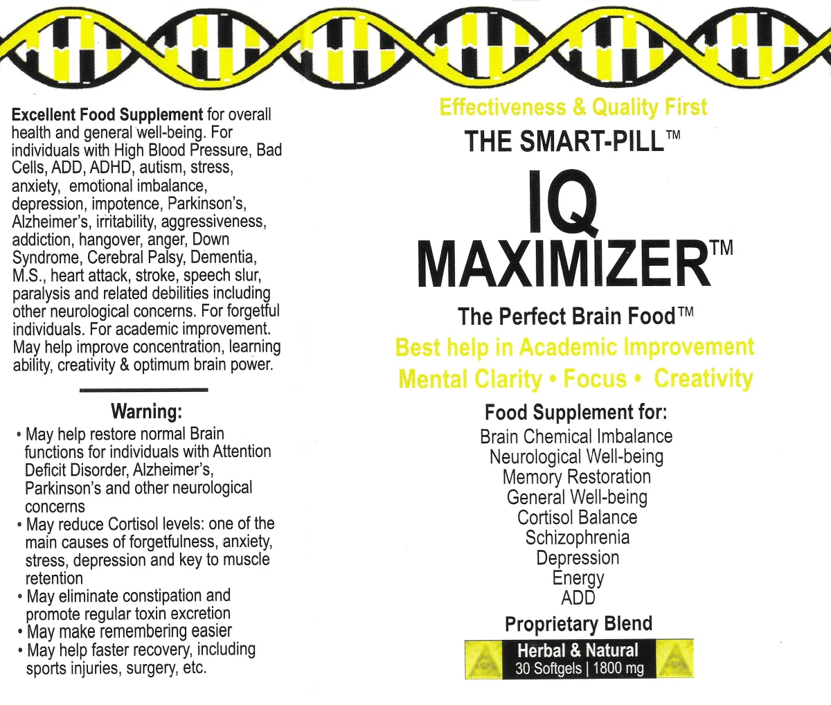 IQ Maximizer, The Smart Pill
