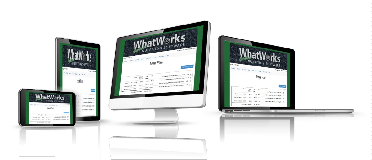 Online What Works® Custom Nutrition Software™
