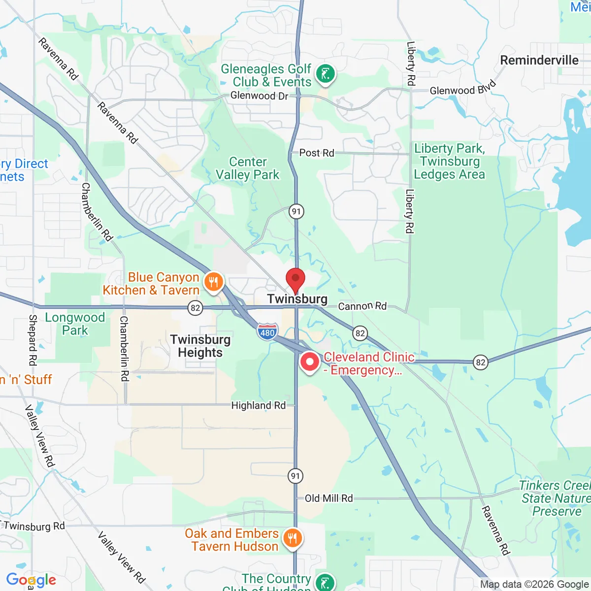 Ohio Integrative Psychiatry Location Map